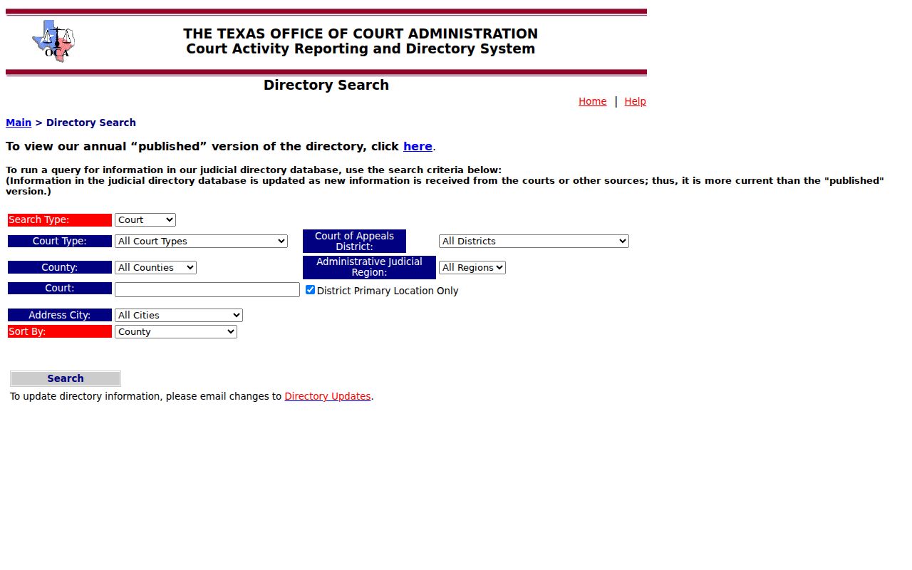 Kent County warrant lookup, Texas court directory search interface