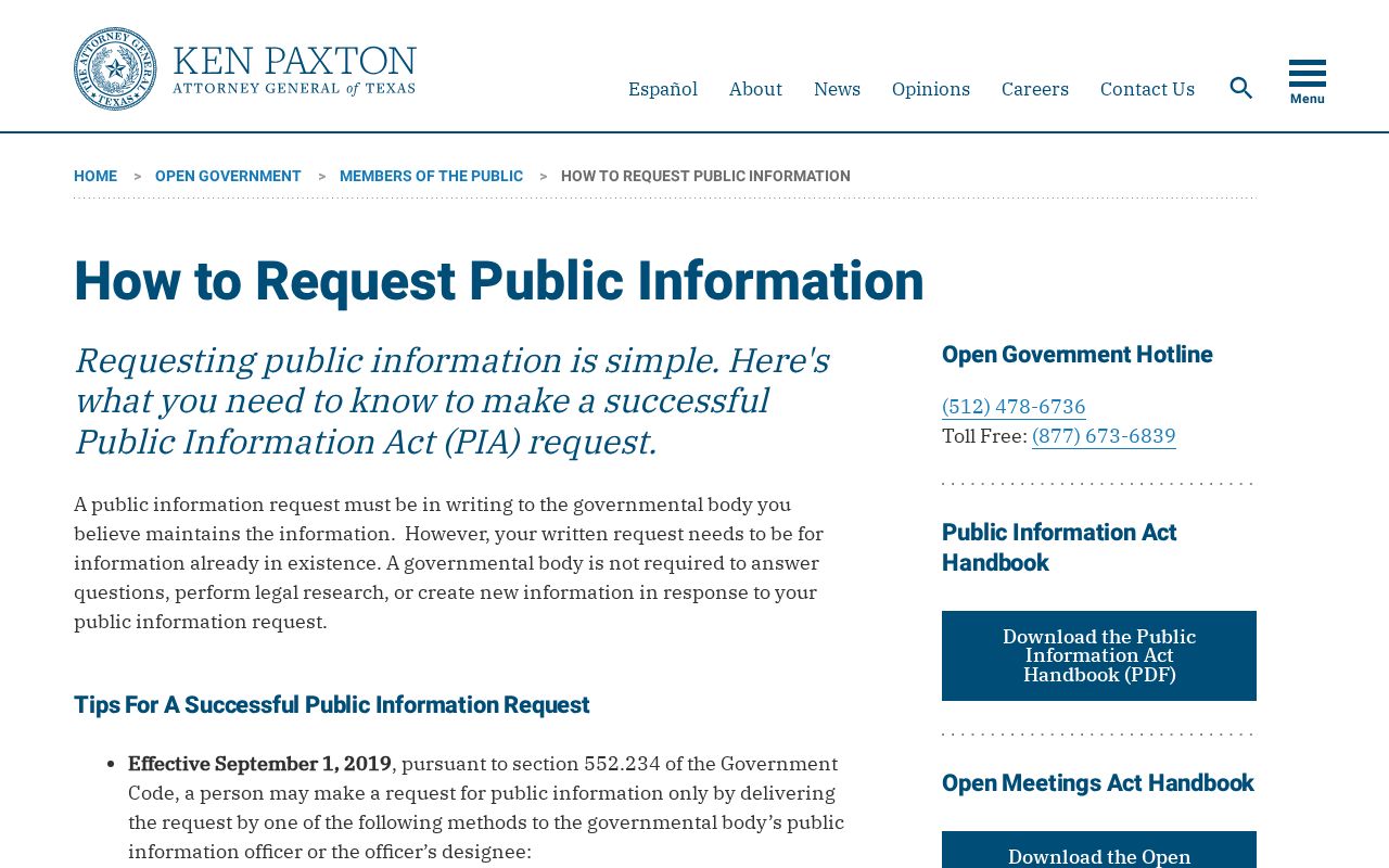 Kent County warrant records, Texas Public Information Act request guidance